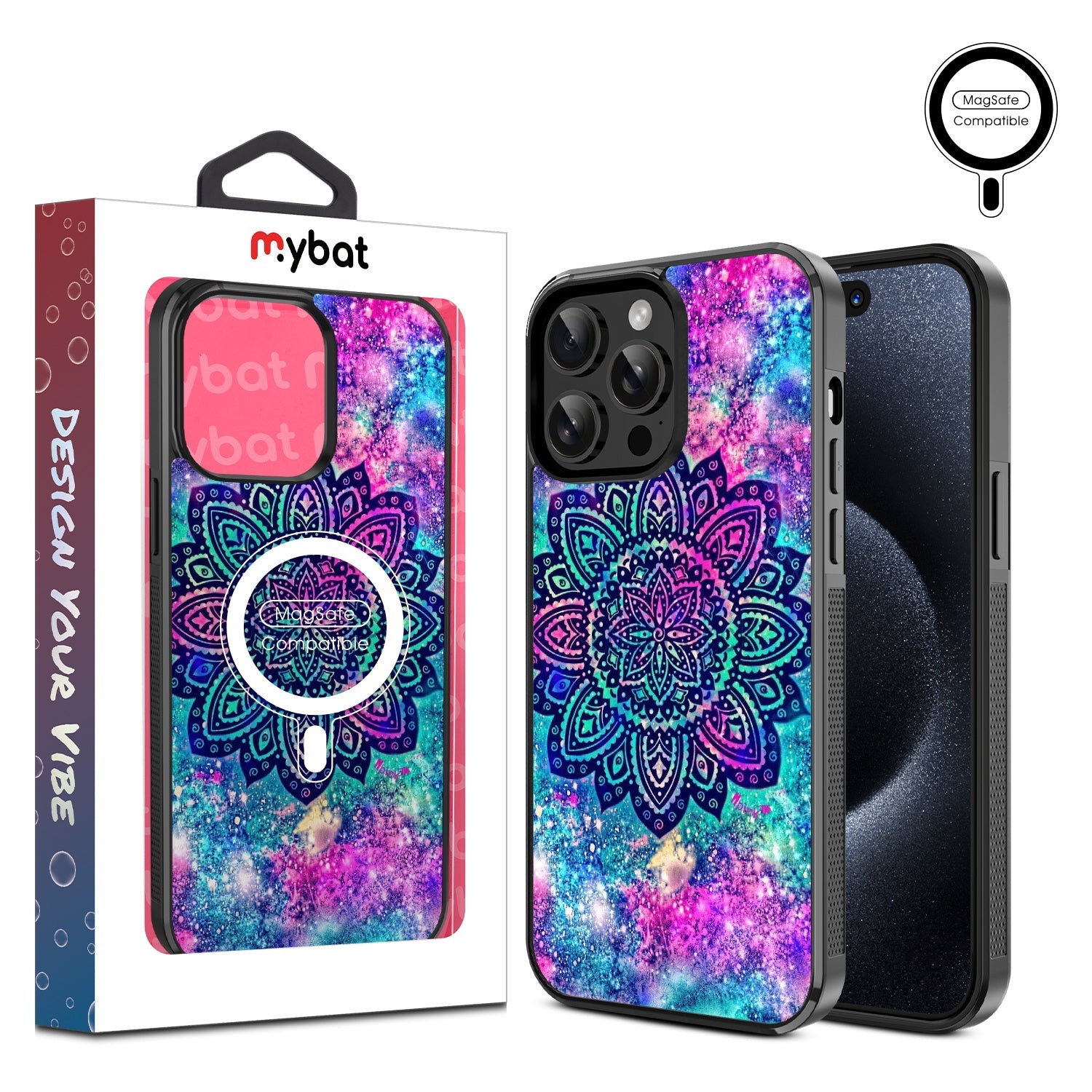 MyBat Design Lab Series MagSafe Case for Apple iPhone 15 Pro Max (6.7) - Cosmic Mandala