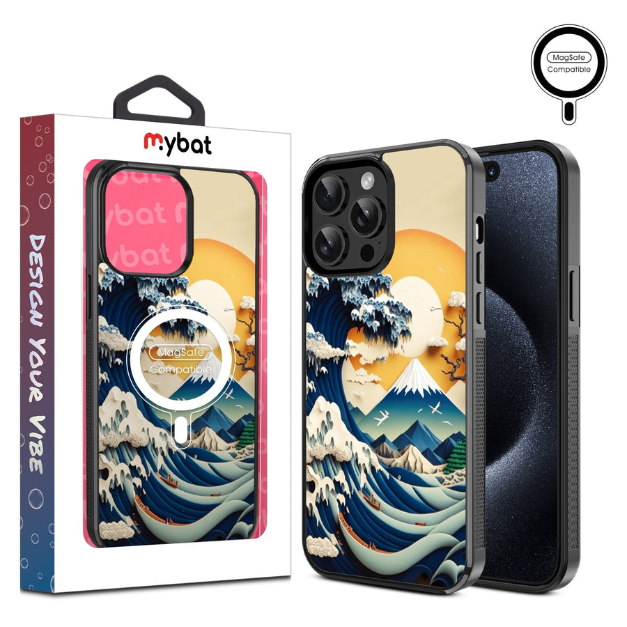 MyBat Design Lab Series MagSafe Case for Apple iPhone 15 Pro Max (6.7) - The Great Wave