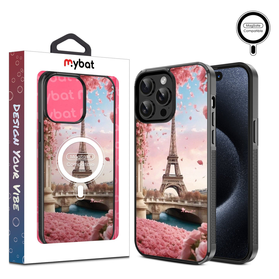 MyBat Design Lab Series MagSafe Case for Apple iPhone 15 Pro Max (6.7) - Paris In Bloom
