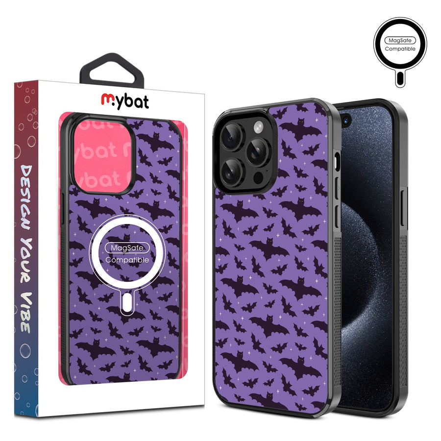 MyBat Design Lab Series MagSafe Case for Apple iPhone 15 Pro Max (6.7) - Flying Bats