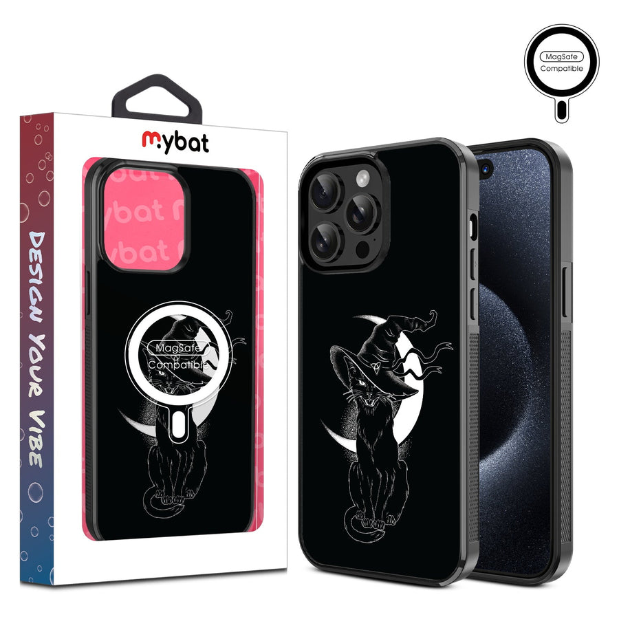 MyBat Design Lab Series MagSafe Case for Apple iPhone 15 Pro Max (6.7) - Black Cat Magic