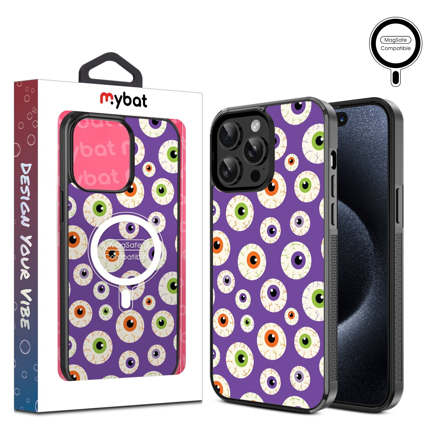 MyBat Design Lab Series MagSafe Case for Apple iPhone 15 Pro Max (6.7) - Frightful Eyes