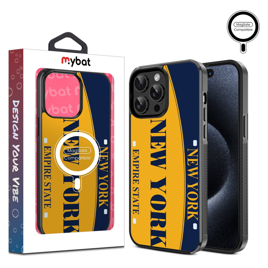 MyBat Design Lab Series MagSafe Case for Apple iPhone 15 Pro Max (6.7) - New York License Plate