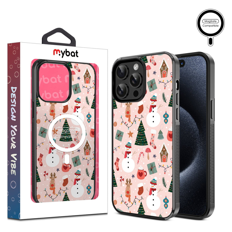 MyBat Design Lab Series MagSafe Case for Apple iPhone 15 Pro Max (6.7) - Holly Jolly Time