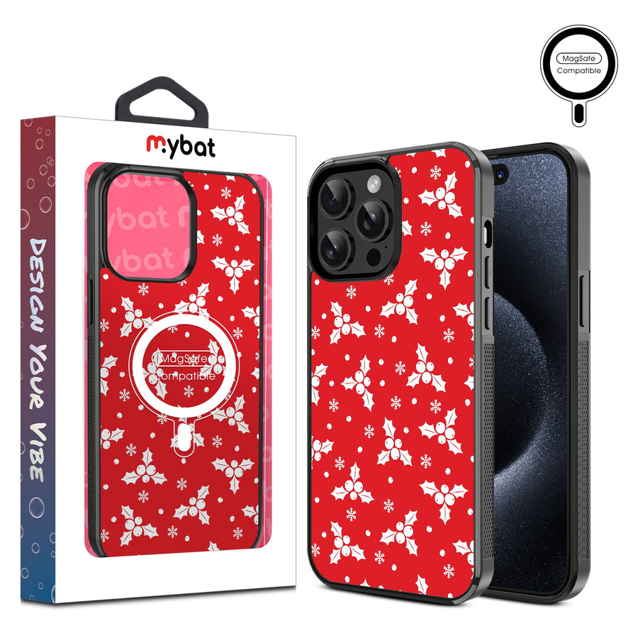 MyBat Design Lab Series MagSafe Case for Apple iPhone 15 Pro Max (6.7) - Merry Mistletoe - MIP15PMCSLESMSM290-1.jpg