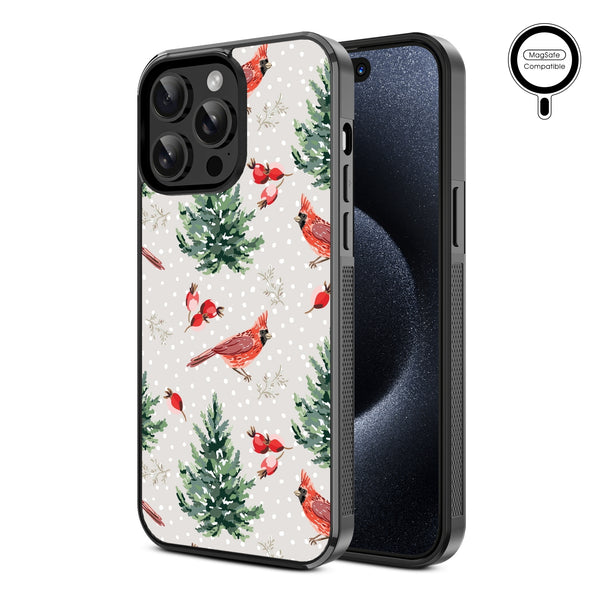 MyBat Design Lab Series MagSafe Case for Apple iPhone 15 Pro Max (6.7) - Winter Cardinals - MIP15PMCSLESMSM298-2.jpg