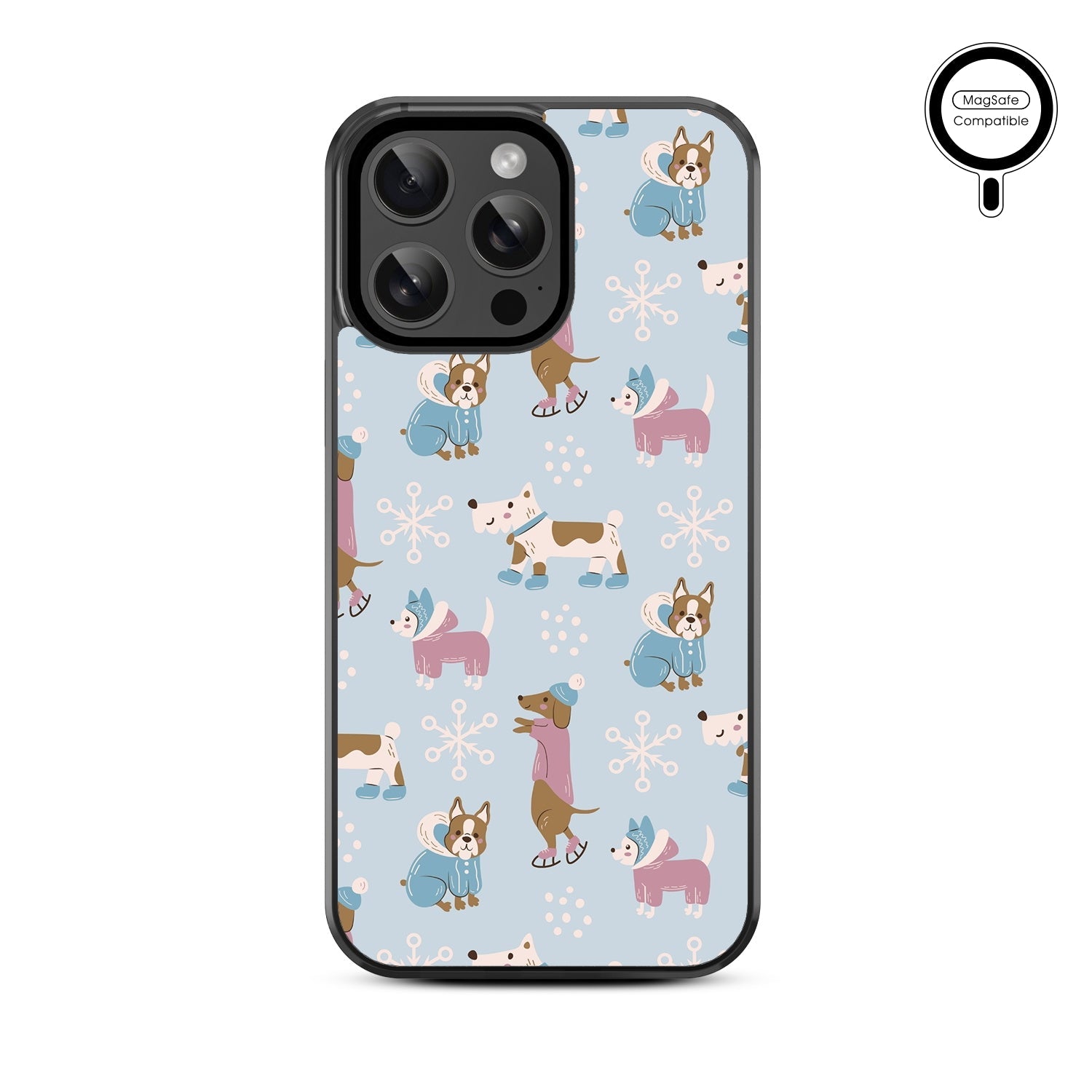 MyBat Design Lab Series MagSafe Case for Apple iPhone 15 Pro Max (6.7) - Puppy Snow Play