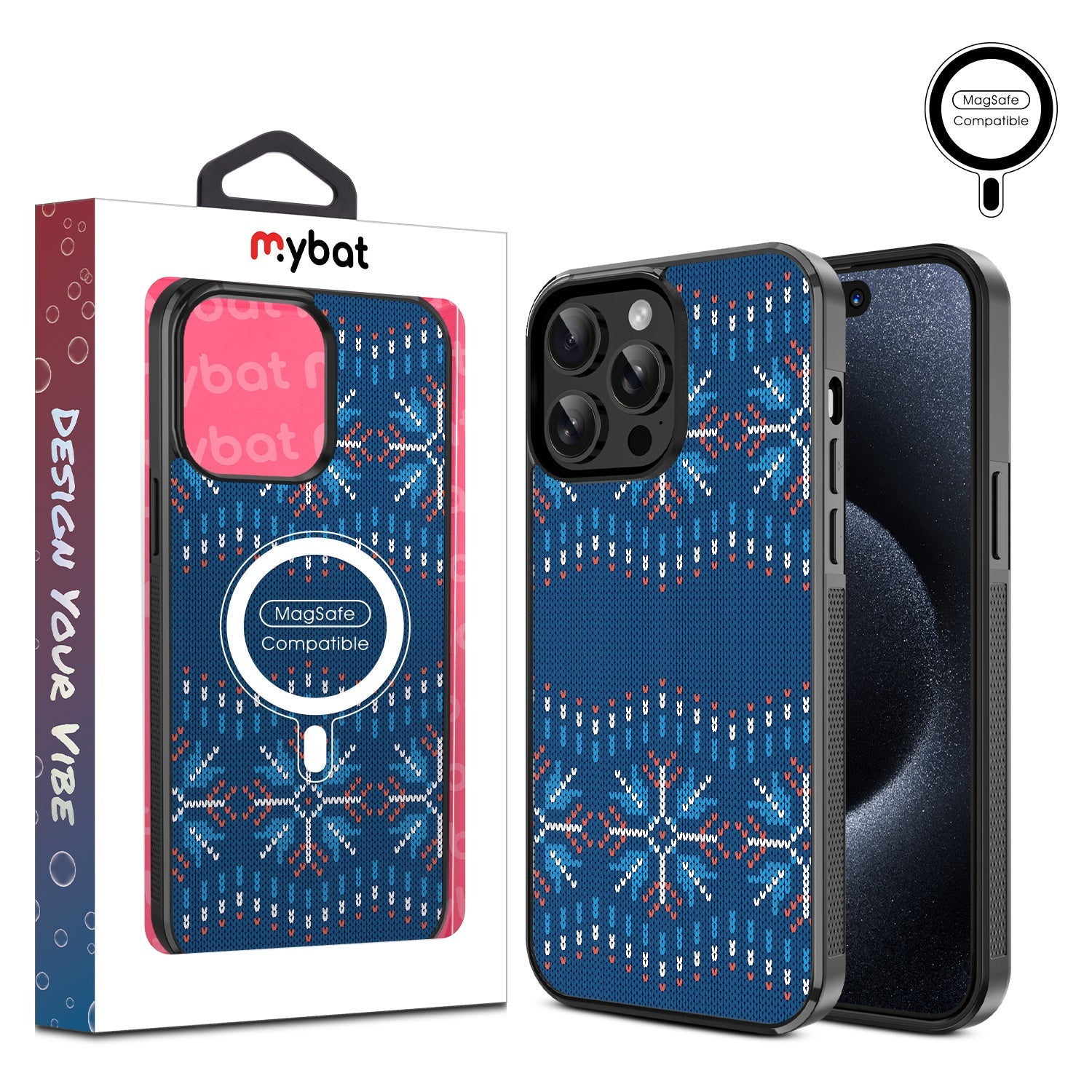 MyBat Design Lab Series MagSafe Case for Apple iPhone 15 Pro Max (6.7) - Nordic Holiday Knit
