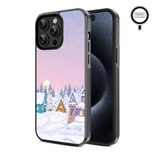 MyBat Design Lab Series MagSafe Case for Apple iPhone 15 Pro Max (6.7) - Snow Globe Village - MIP15PMCSLESMSM304-2.jpg