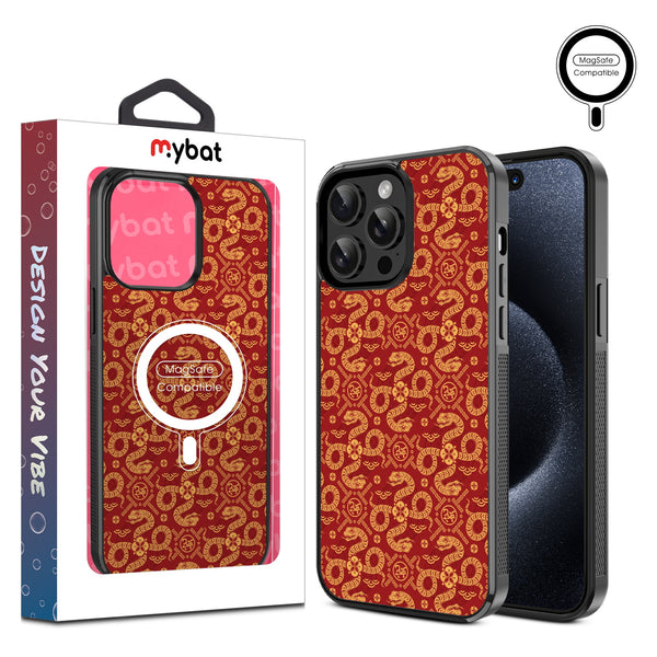 MyBat Design Lab Series MagSafe Case for Apple iPhone 15 Pro Max (6.7) - Golden Snake Dance - MIP15PMCSLESMSM317-1.jpg