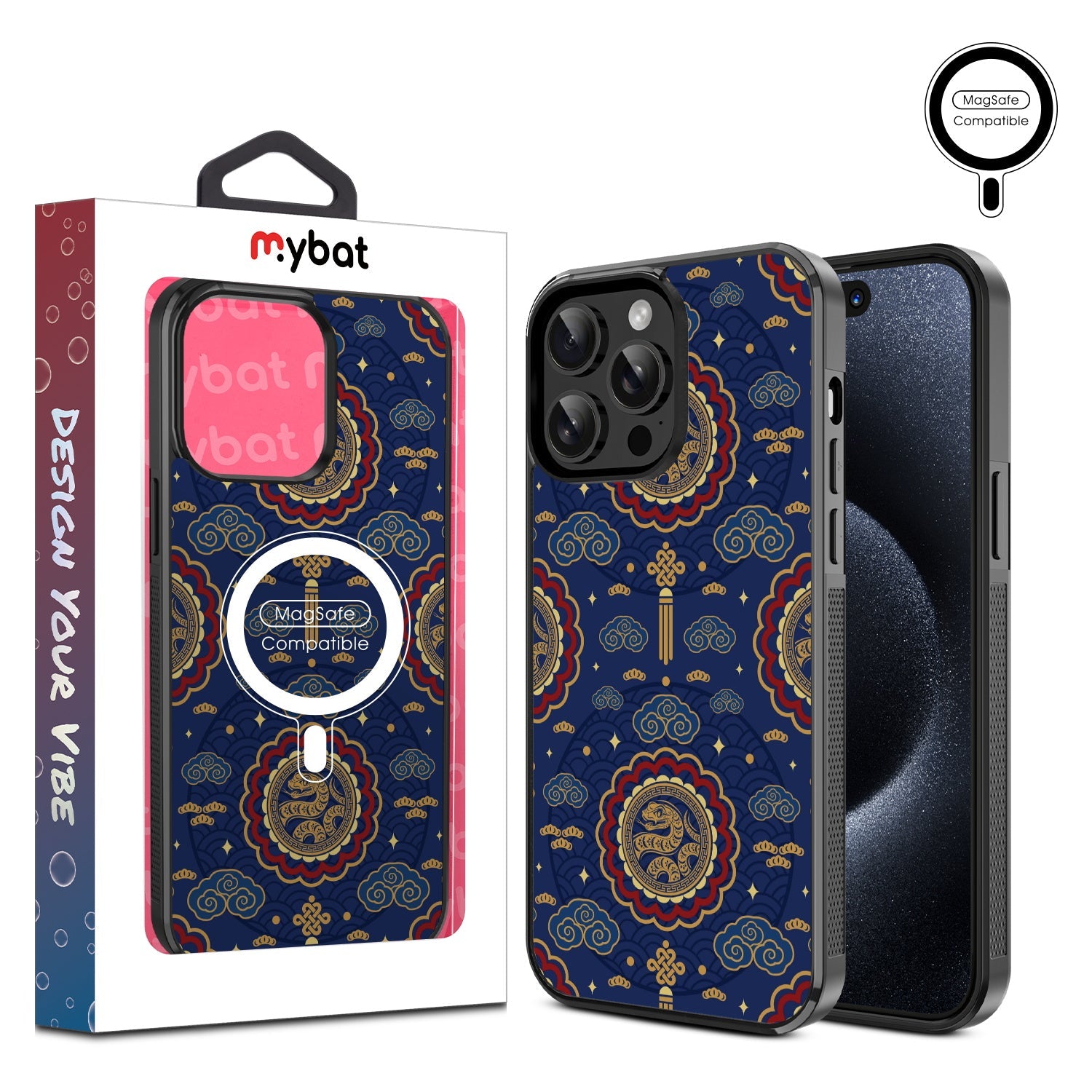 MyBat Design Lab Series MagSafe Case for Apple iPhone 15 Pro Max (6.7) - Wisdom of the Snake