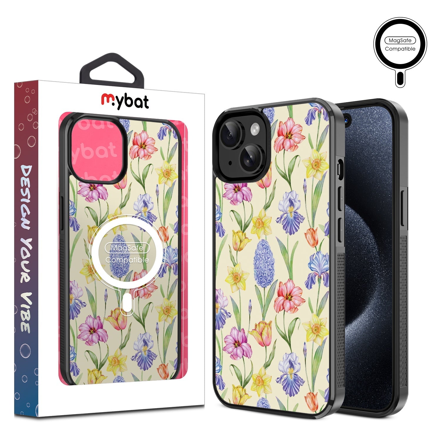 MyBat Design Lab Series MagSafe Case for Apple iPhone 15 Pro Max - Spring Has Sprung