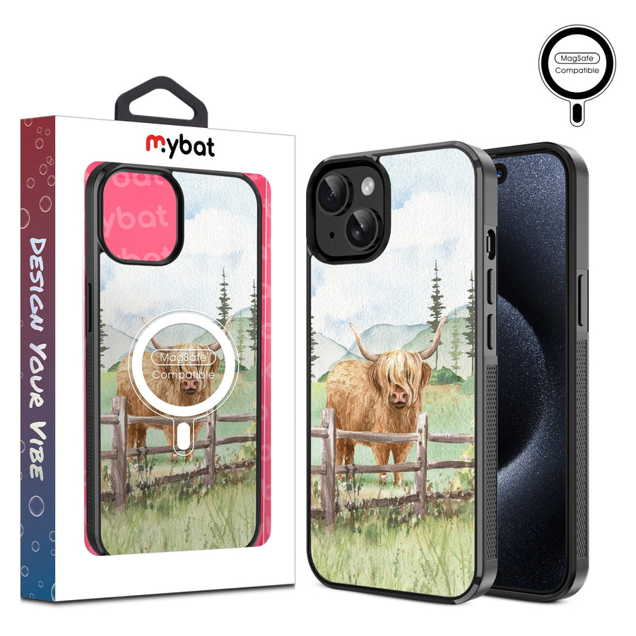 MyBat Design Lab Series MagSafe Case for Apple iPhone 15 Pro Max - Highland Cow