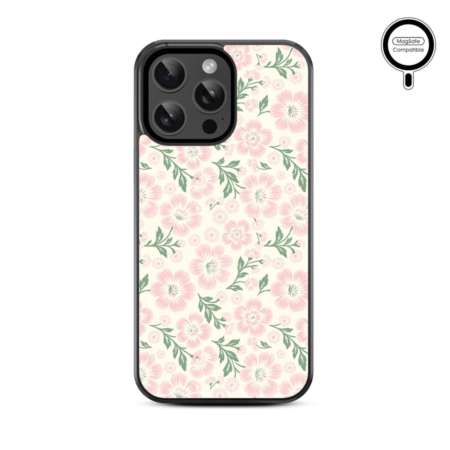 MyBat Design Lab Series MagSafe Case for Apple iPhone 15 Pro Max - Pink Posies
