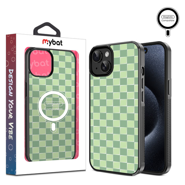 MyBat Design Lab Series MagSafe Case for Apple iPhone 15 Pro Max - Matcha Check - MIP15PMCSLESMSM482-1.jpg