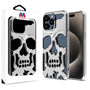 MyBat Skullcap Protector Cover for Apple iPhone 15 Pro Max - Silver Plating