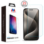 MyBat Tempered Glass Screen Protector (2.5D)(25-pack) for Apple iPhone 15 Pro Max - Clear
