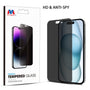 MyBat Privacy Tempered Glass Screen Protector (2.5D) for Apple iPhone 15 - Clear