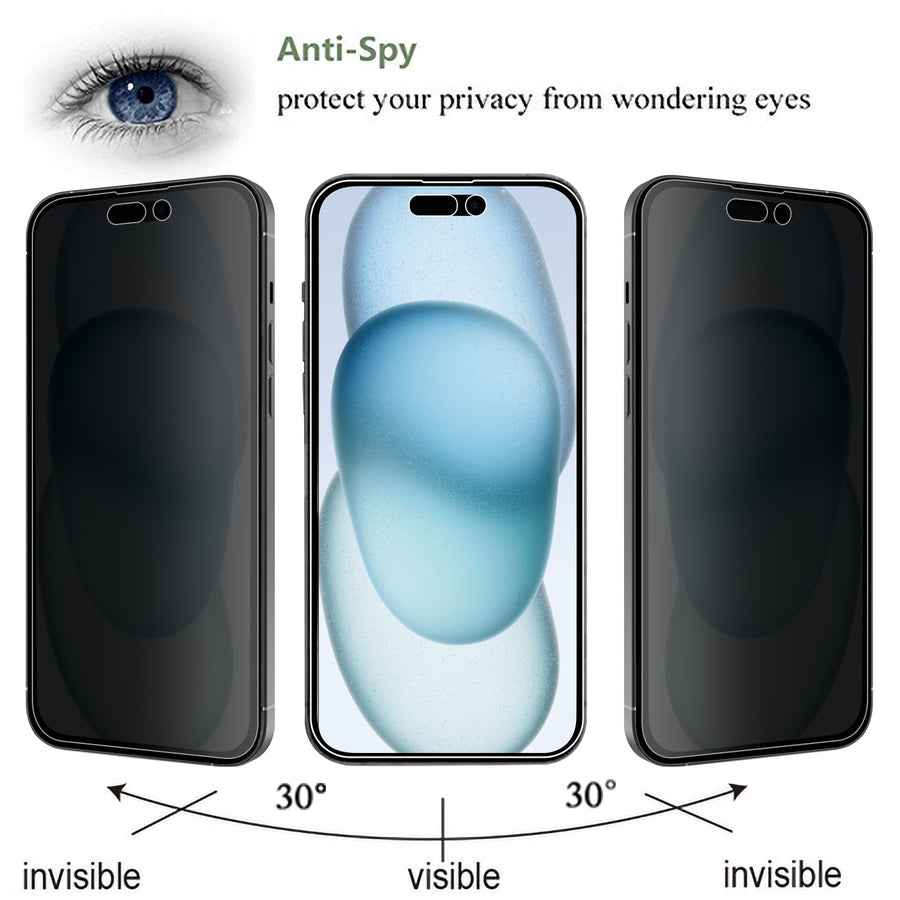 MyBat Privacy Tempered Glass Screen Protector (2.5D) for Apple iPhone 15 - Clear - MIP15SC67-3.jpg