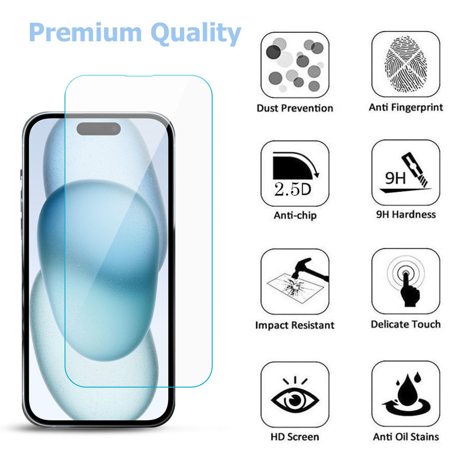 MyBat Tempered Glass Screen Protector (2.5D)(25-pack) for Apple iPhone 15 - Clear - MIP15SC81TF-3.jpg