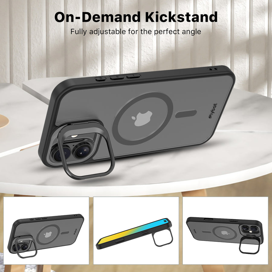 MyBat InFrame MagSafe Case with Kickstand for Apple iPhone 16 - Black - MIP16CSFGMS211-6.jpg