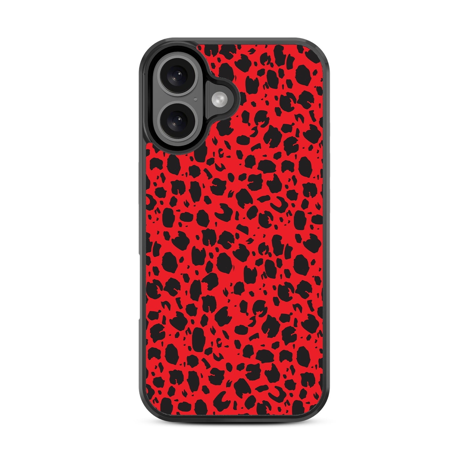 MyBat Design Lab Series Case for Apple iPhone 16 - Red Leopard Print