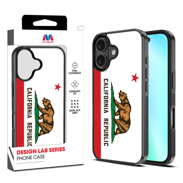 MyBat Design Lab Series Case for Apple iPhone 16 - California State Flag - MIP16CSLESM027-1.jpg
