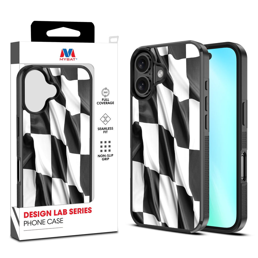 MyBat Design Lab Series Case for Apple iPhone 16 - Racing Flag