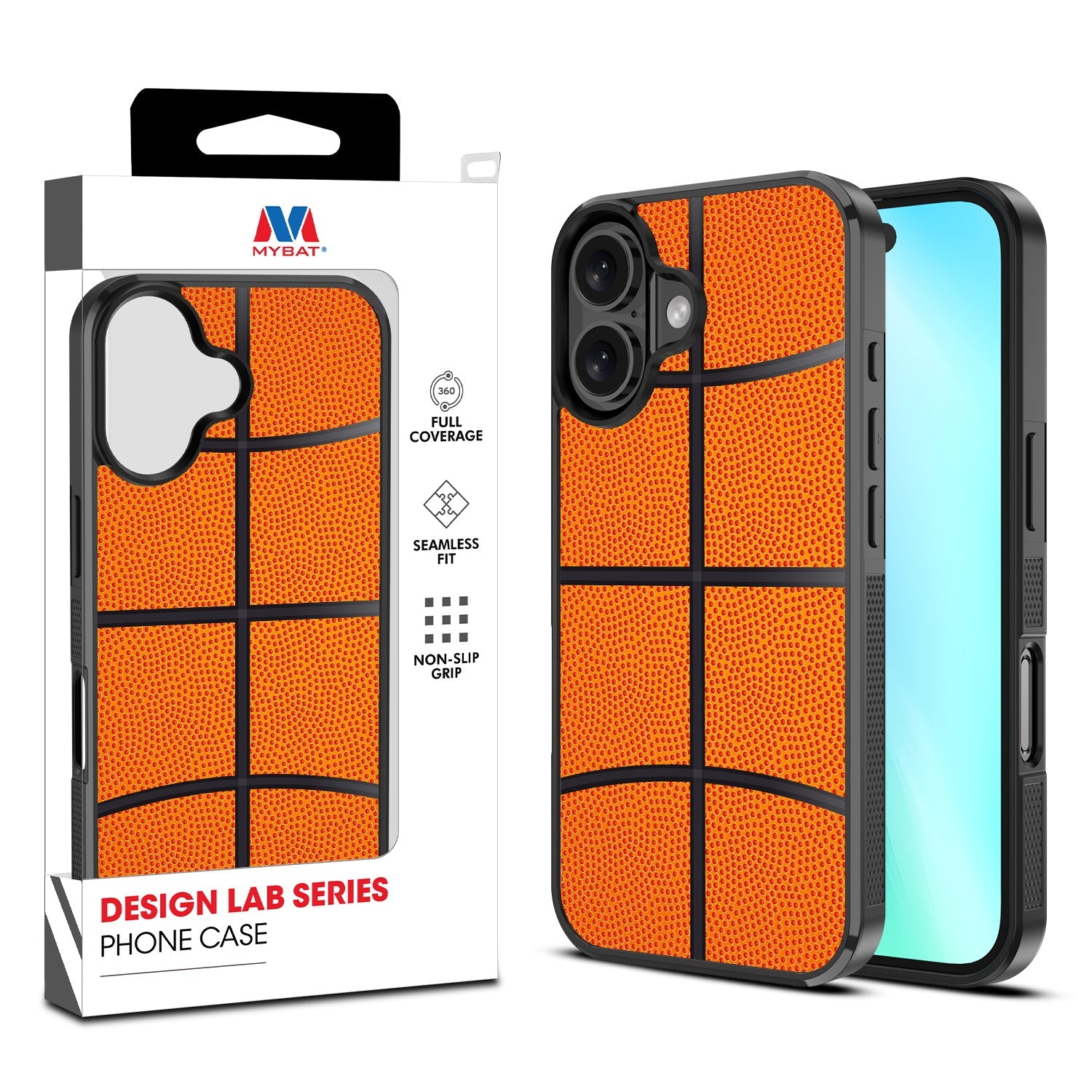 MyBat Design Lab Series Case for Apple iPhone 16 - Basketball