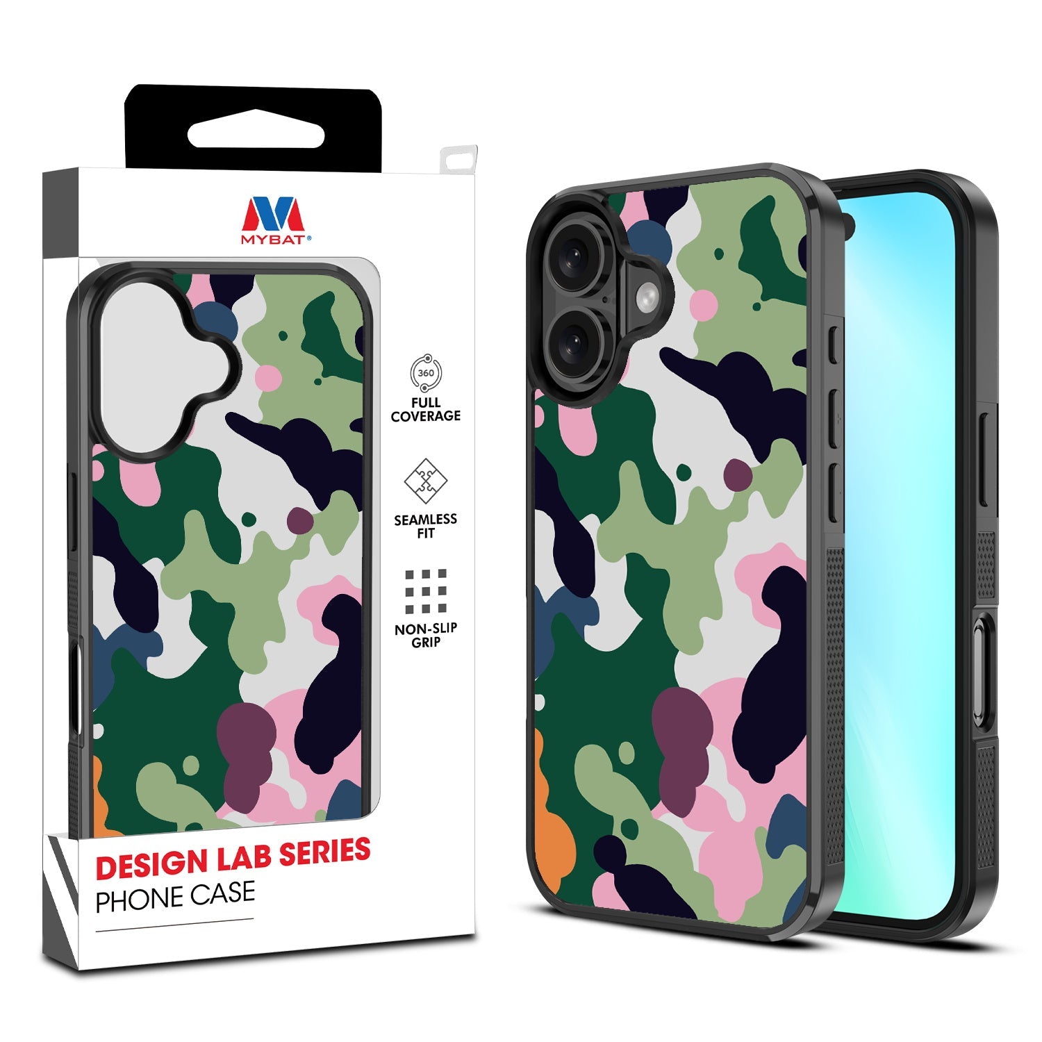 MyBat Design Lab Series Case for Apple iPhone 16 - Multicolor Camouflage