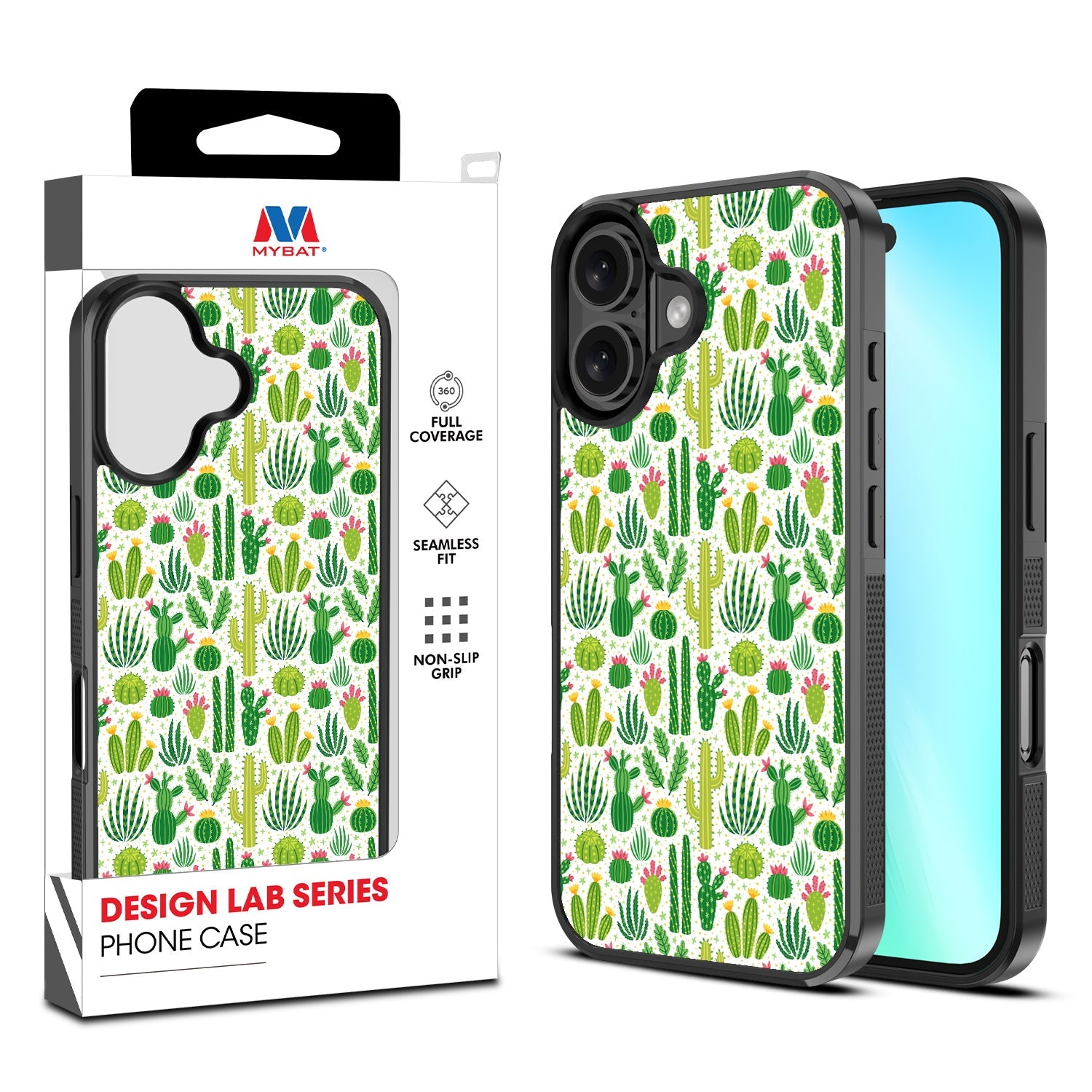 MyBat Design Lab Series Case for Apple iPhone 16 - Succulents
