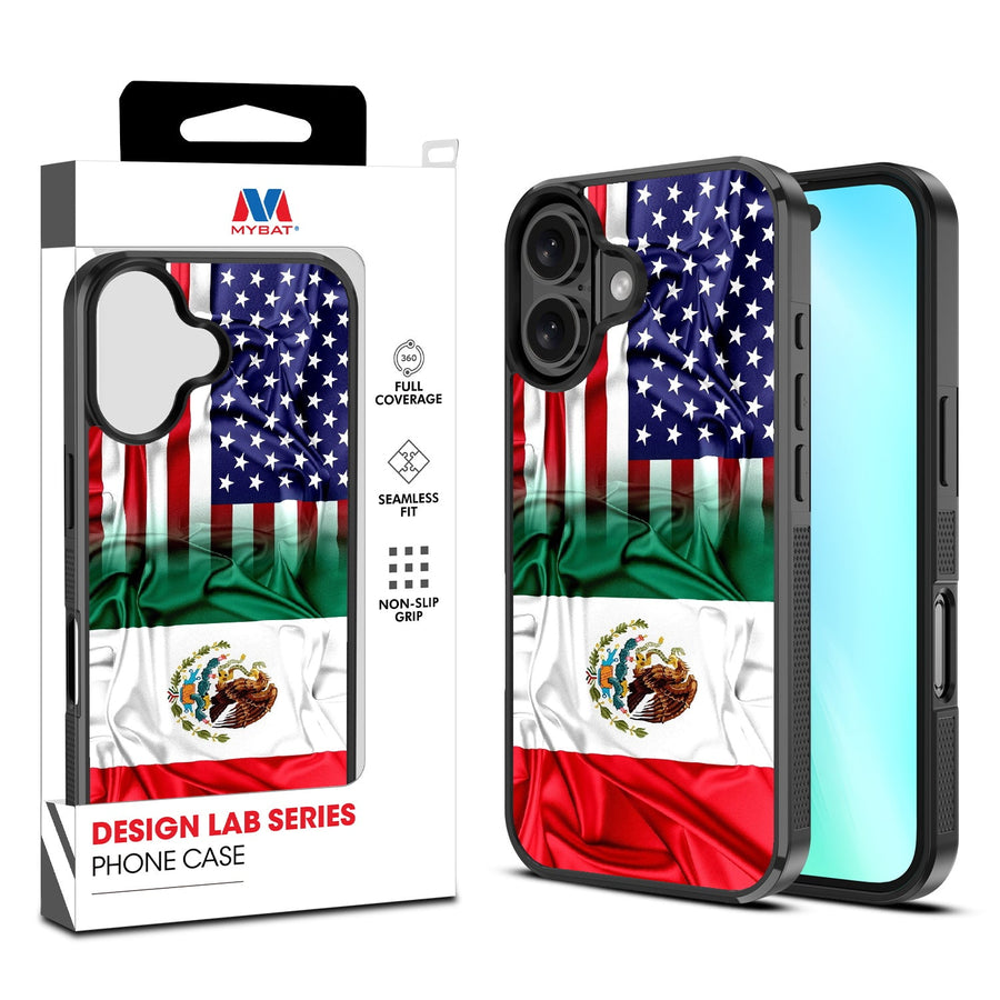 MyBat Design Lab Series Case for Apple iPhone 16 – Mexican-American Flag
