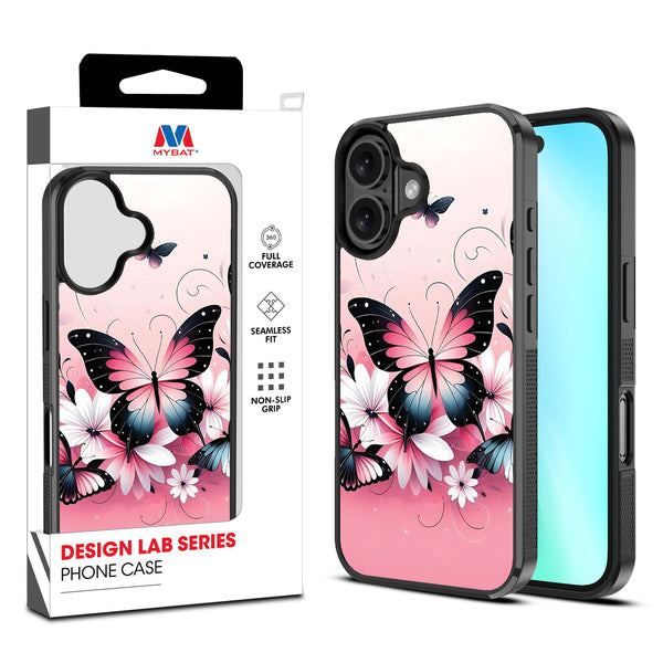 MyBat Design Lab Series Case for Apple iPhone 16 - Butterfly Bouquet - MIP16CSLESM184-1.jpg