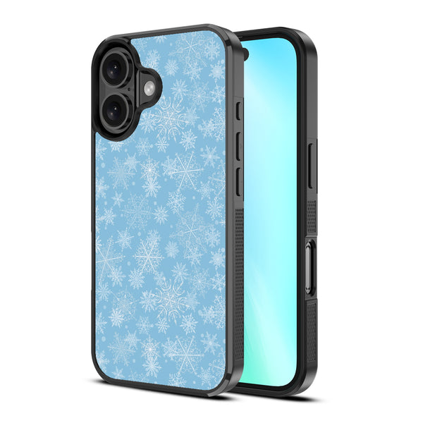 MyBat Design Lab Series Case for Apple iPhone 16 - Blue Snowflakes - MIP16CSLESM283-2.jpg