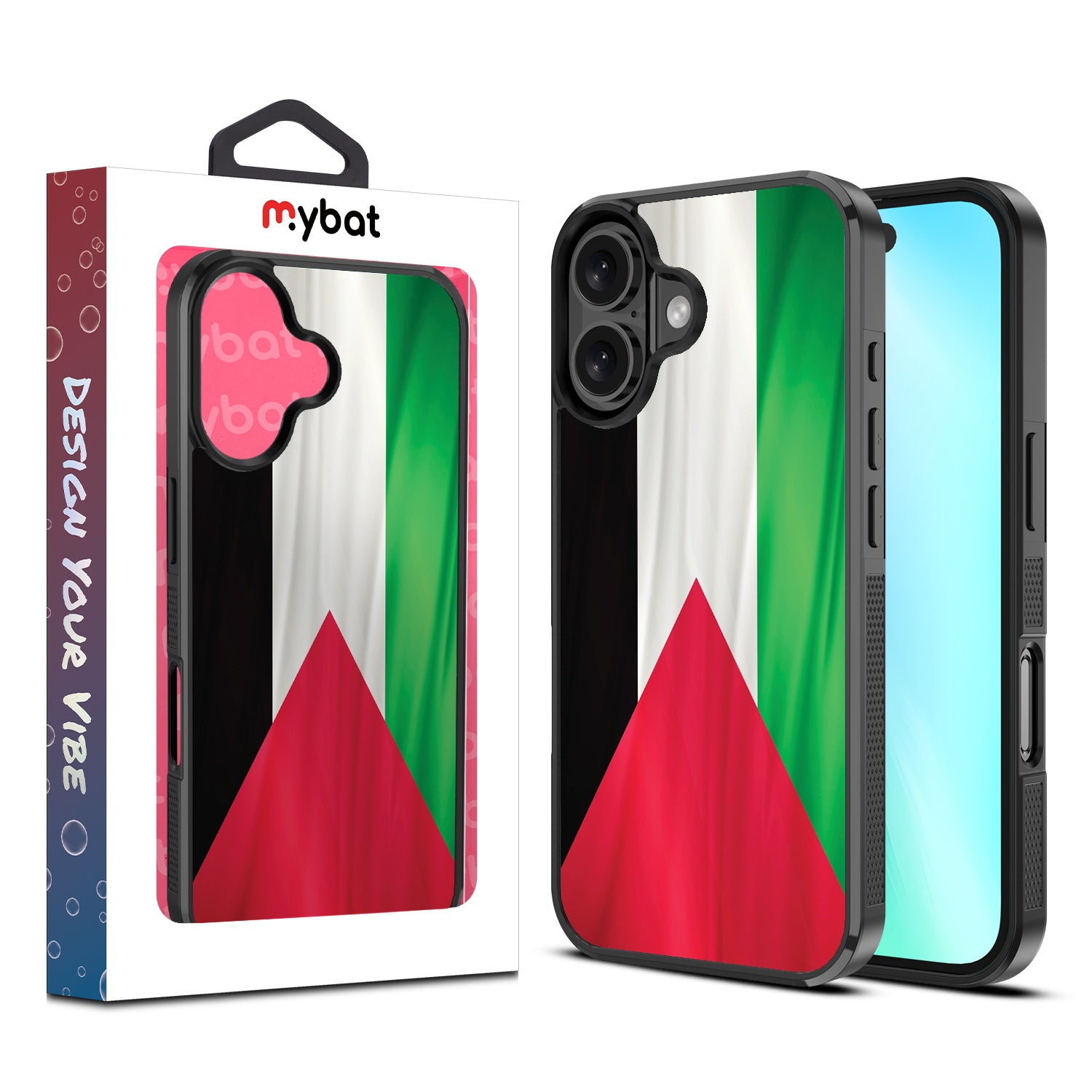 MyBat Design Lab Series Case for Apple iPhone 16 - Palestine Flag