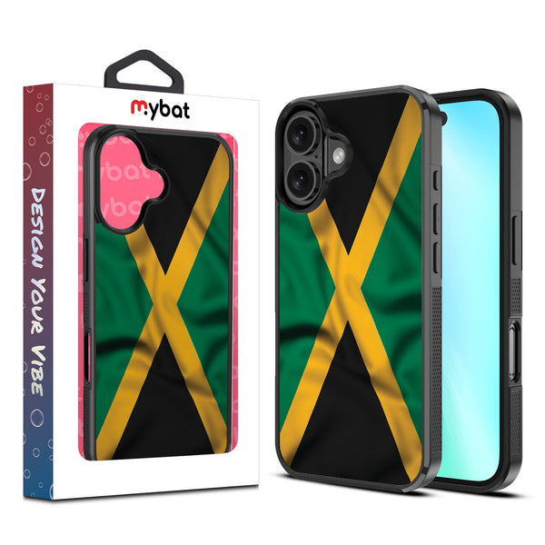 MyBat Design Lab Series Case for Apple iPhone 16 - Jamaica Flag - MIP16CSLESM310-1.jpg