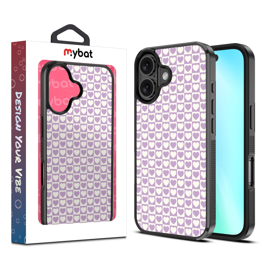 MyBat Design Lab Series Case for Apple iPhone 16 - Heart Grid