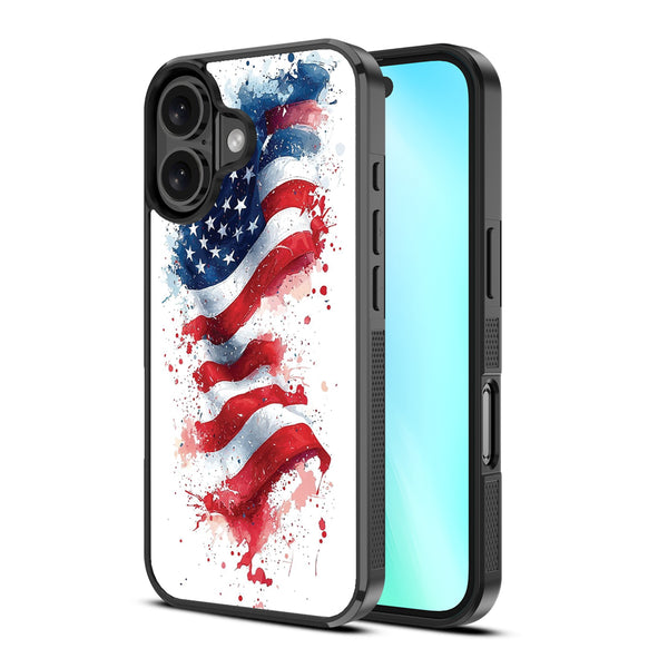 MyBat Design Lab Series Case for Apple iPhone 16 - Patriotic Flag Painiting - MIP16CSLESM346-2.jpg