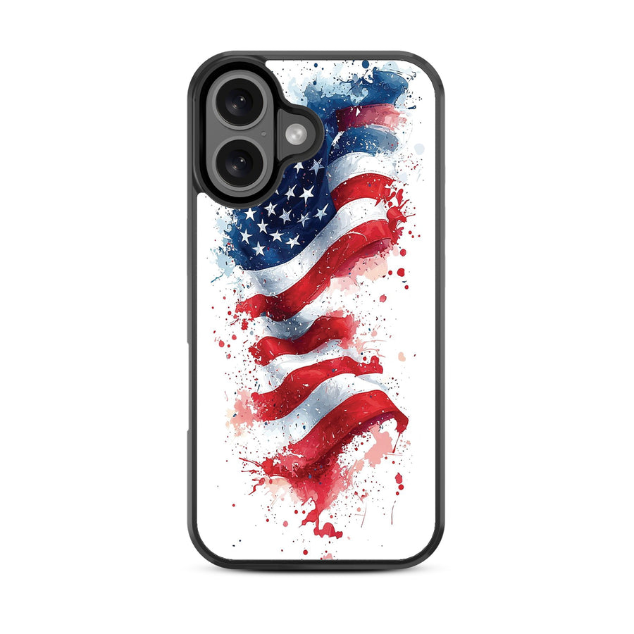 MyBat Design Lab Series Case for Apple iPhone 16 - Patriotic Flag Painiting - MIP16CSLESM346-3.jpg