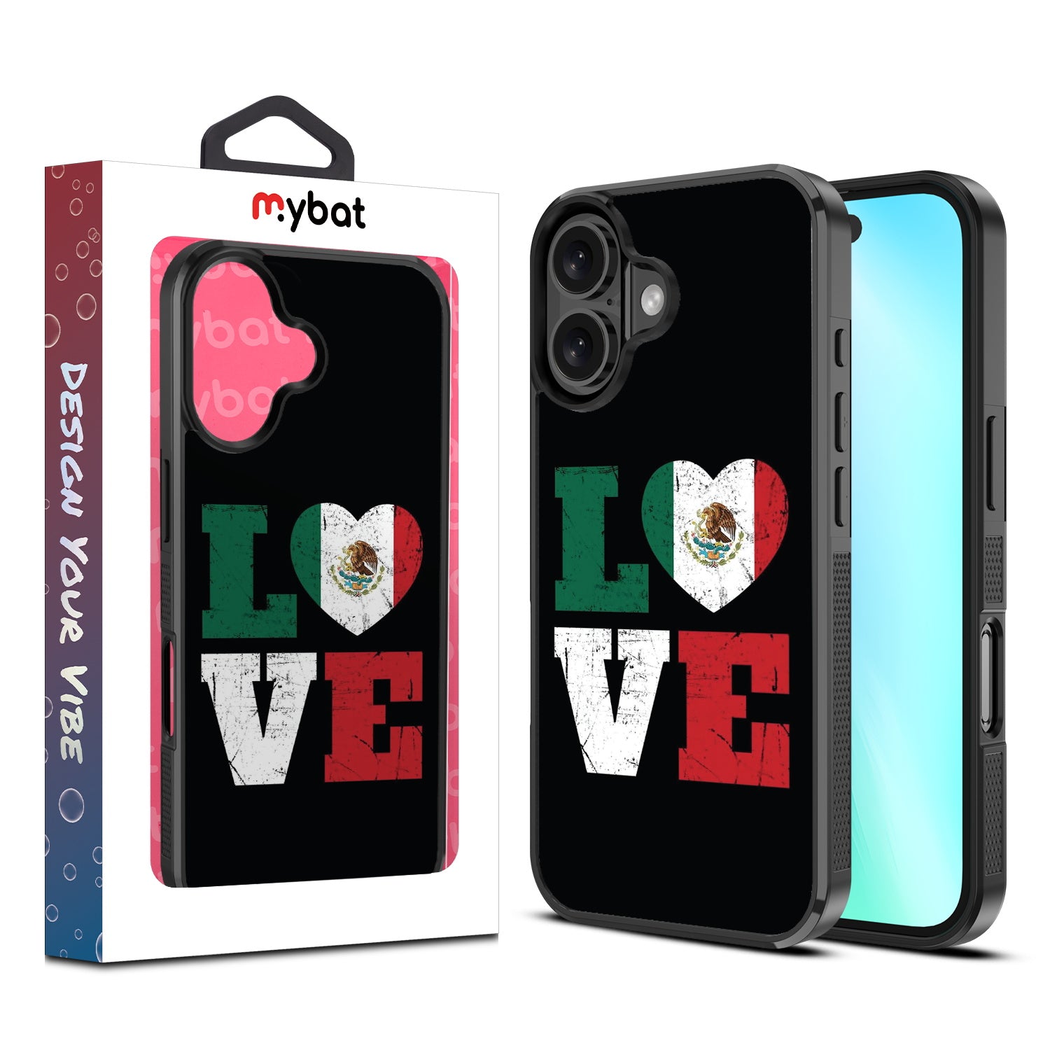 MyBat Design Lab Series Case for Apple iPhone 16 - Love 4 Mexico