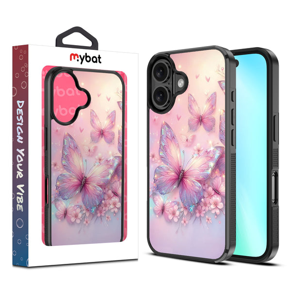 MyBat Design Lab Series Case for Apple iPhone 16 - Pink Butterflies - MIP16CSLESM361-1.jpg