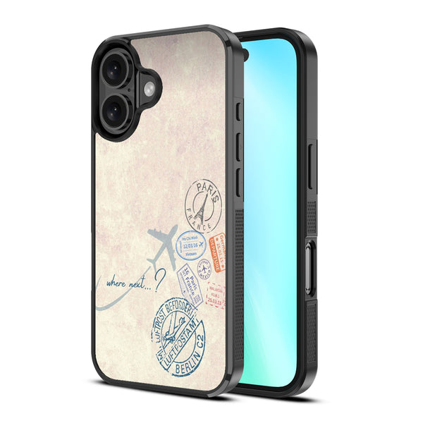MyBat Design Lab Series Case for Apple iPhone 16 - Passport Stamps - MIP16CSLESM371-2.jpg