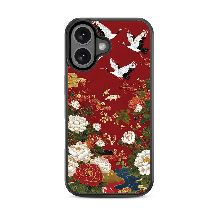 MyBat Design Lab Series Case for Apple iPhone 16 - Crane and Koi Fish - MIP16CSLESM391-3.jpg