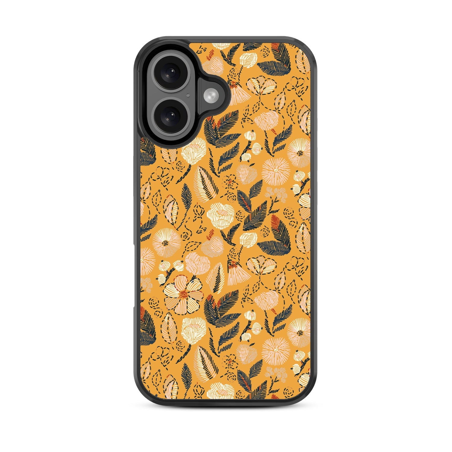 MyBat Design Lab Series Case for Apple iPhone 16 - Floral Stitch