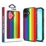 MyBat Design Lab Series Case for Apple iPhone 16 - Rainbow Stripes