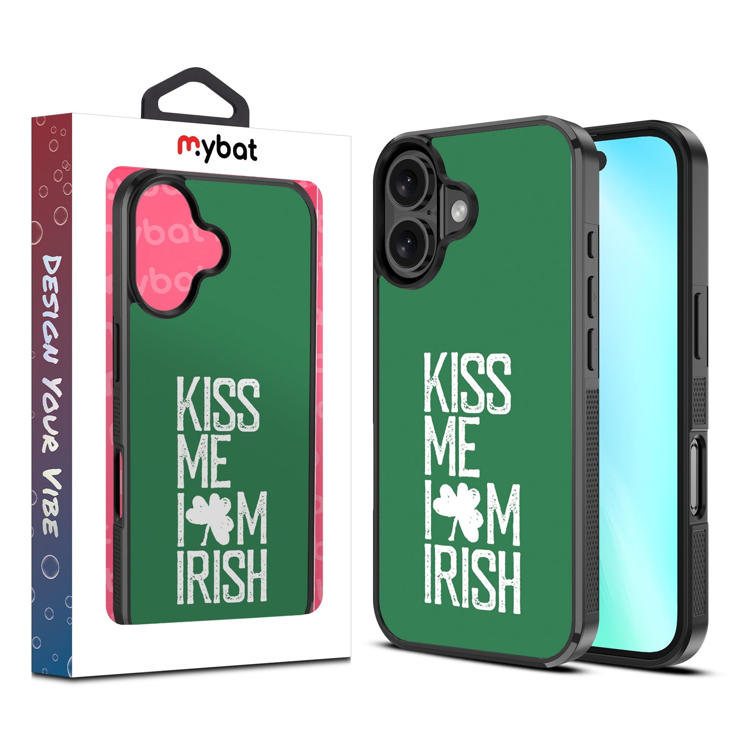 MyBat Design Lab Series Case for Apple iPhone 16 - Kiss Me I'm Irish