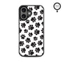 MyBat Design Lab Series MagSafe Case for Apple iPhone 16 - Black Paw Prints