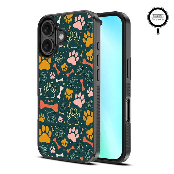 MyBat Design Lab Series MagSafe Case for Apple iPhone 16 - Paw Prints & Bones - MIP16CSLESMSM003-2.jpg