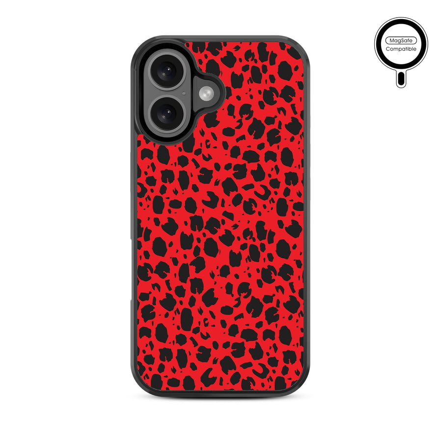 MyBat Design Lab Series MagSafe Case for Apple iPhone 16 - Red Leopard Print - MIP16CSLESMSM008-3.jpg