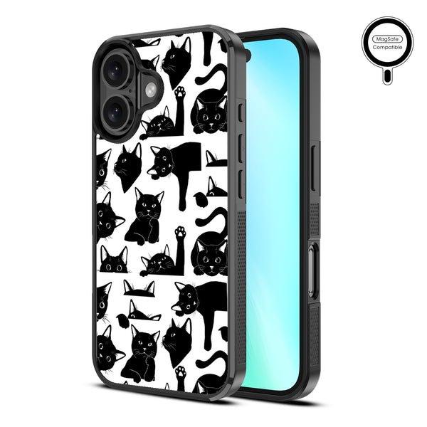 MyBat Design Lab Series MagSafe Case for Apple iPhone 16 - Black Cats - MIP16CSLESMSM017-2.jpg